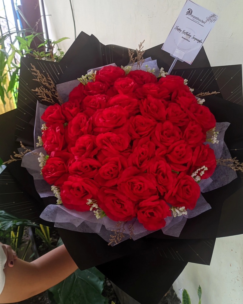 Round Bouquet L full Artificial flowers