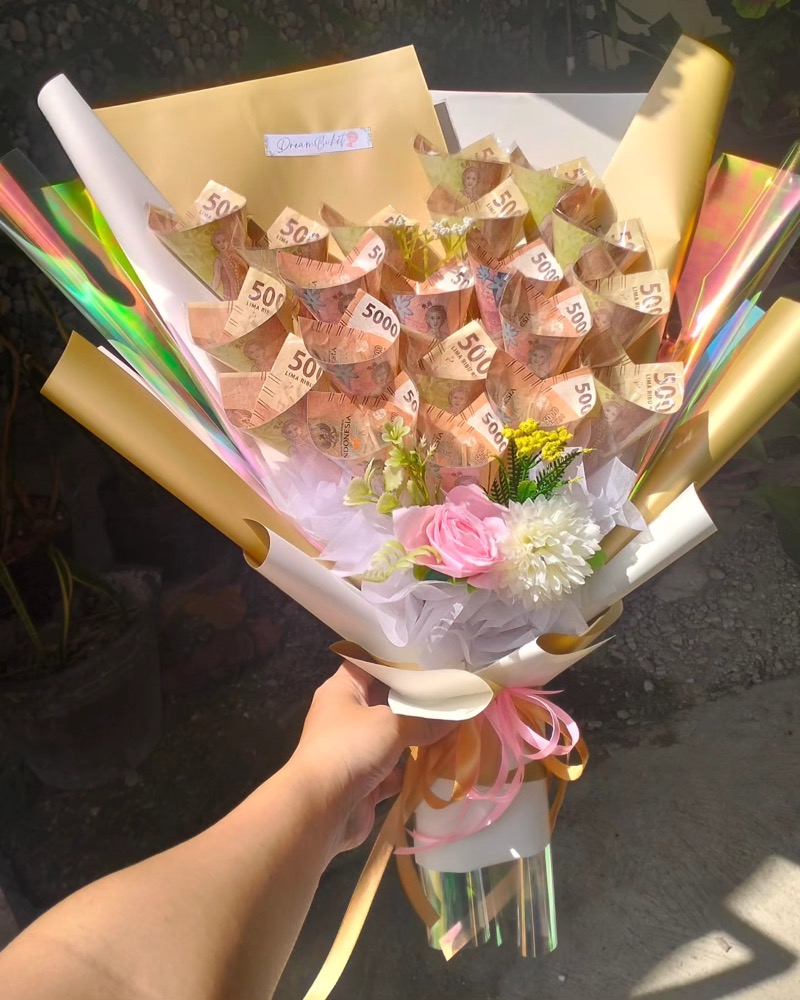 money bouquet thankyouu for order kak